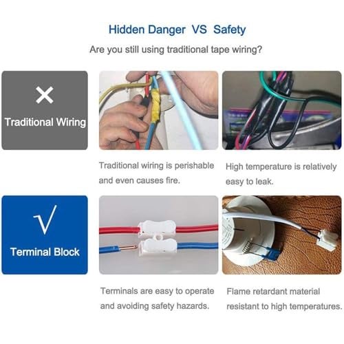 NEXT GEEK 100pcs Cable Connectors 2 Pins Electrical Push Type Cable Connectors Quick Splice Lock Wire Terminal 220V 10A - Image 4