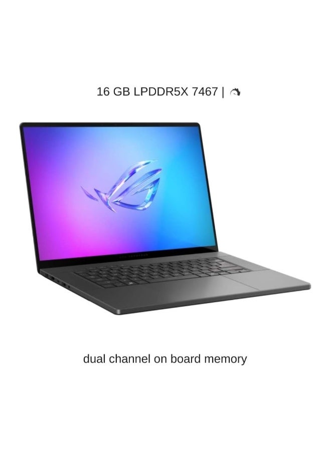 أسوس حاسوب محمول ألعاب ROG Zephyrus بشاشة WQXGA مقاس 16 بوصة، مع معالج Core Ultra 9-285H/16GB رام/1TB SSD/رسوميات NVIDIA GeForce RTX 5070/ويندوز 11 هوم مع (لوحة ماوس Consumix) - Image 2