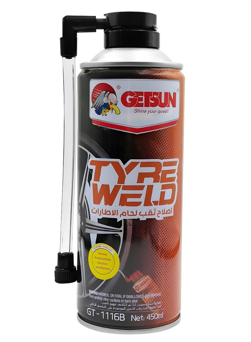 GETSUN Combo - Buy 4PC GETSUN Emergency Tyre Weld Puncture Repair 450ml G-1116B - Image 2