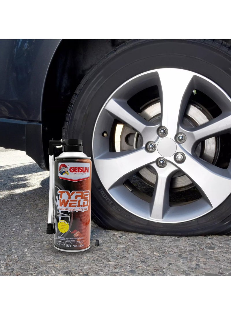 GETSUN Combo - Buy 4PC GETSUN Emergency Tyre Weld Puncture Repair 450ml G-1116B - Image 5