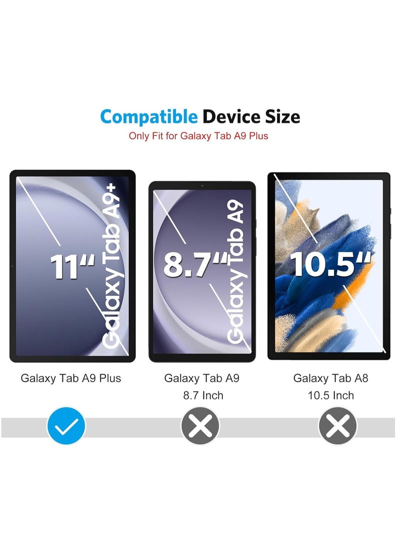 Aookay [2 Pack] Screen Protector for Samsung Galaxy Tab A9 Plus, Case Friendly Tempered Glass for Samsung Galaxy Tab A9 Plus HD Clear film  - Image 2