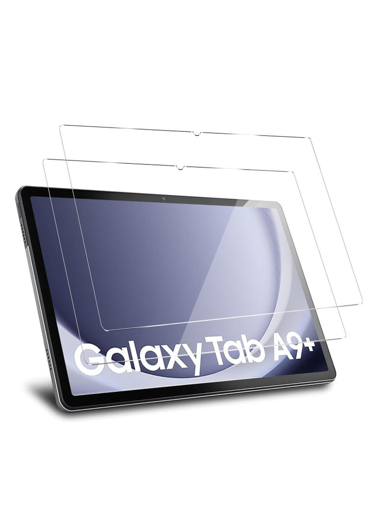 Aookay [2 Pack] Screen Protector for Samsung Galaxy Tab A9 Plus, Case Friendly Tempered Glass for Samsung Galaxy Tab A9 Plus HD Clear film  - Image 1