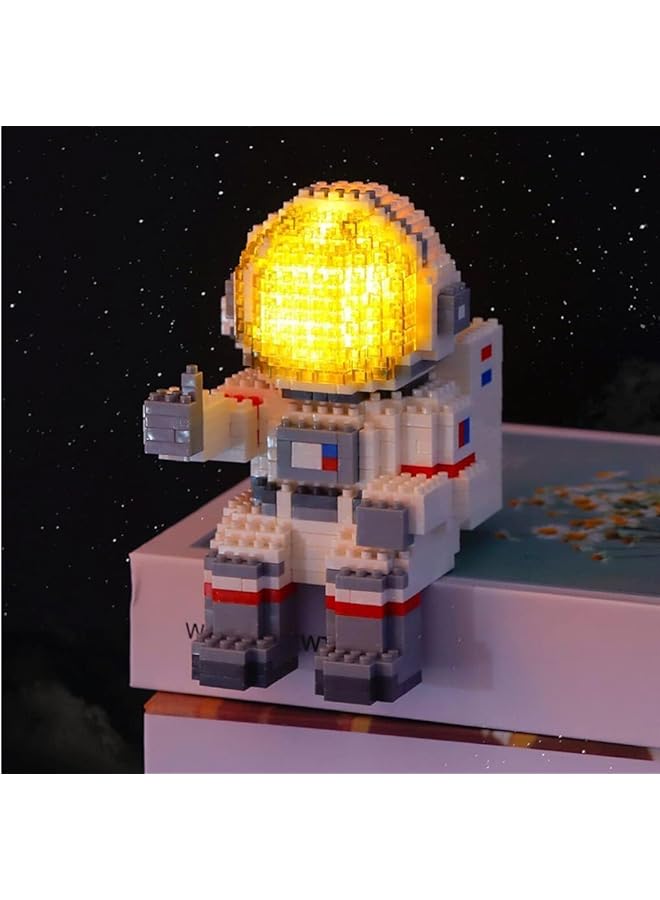 SYOSI Astronaut Mini Building Blocks Micro Blocks Cool Small Toys With Led Lighting Kit Astronaut Micro Block Model Set Gift For Kids Or Adults Space Toy Puzzle Assembling Toys(1008 Pieces) - Image 4