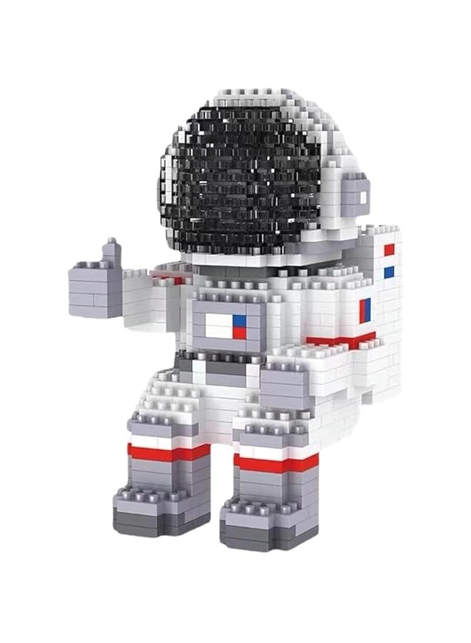 SYOSI Astronaut Mini Building Blocks Micro Blocks Cool Small Toys With Led Lighting Kit Astronaut Micro Block Model Set Gift For Kids Or Adults Space Toy Puzzle Assembling Toys(1008 Pieces) - Image 1