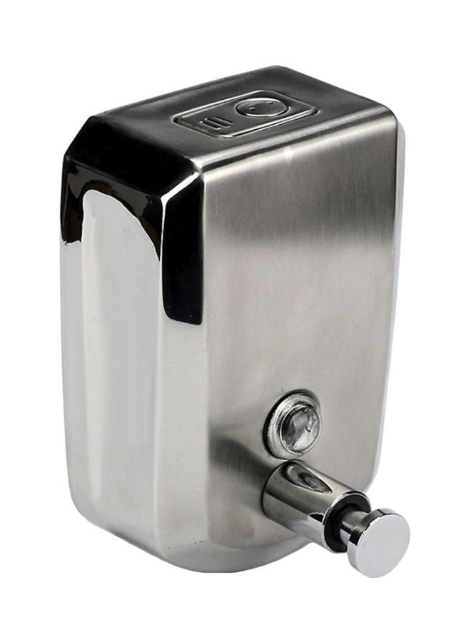 NIBEMINENT Stainless Steel Liquid Soap Dispenser Silver 13x6.5cm - Image 1