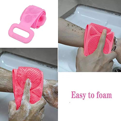 UNJIYA Silicone Body Scrubber/Bath Body Cleaning Belt/Skin Brush Belt For Skin/Bathing/Body Dirt Removal For Kids Men's & Women - Image 3