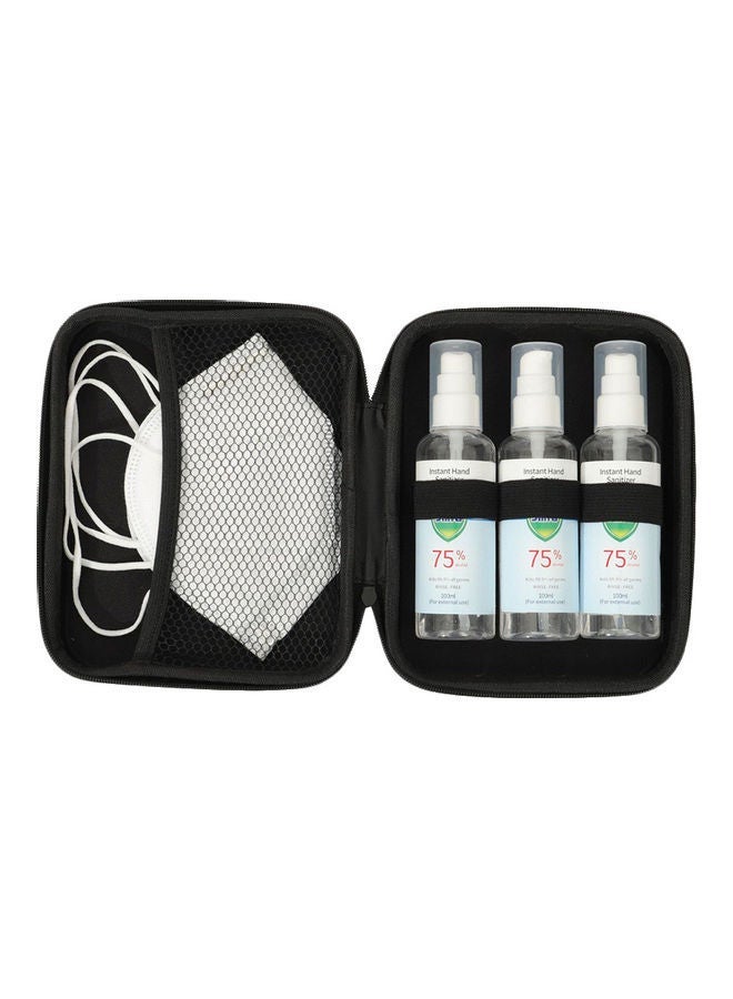 NIBEMINENT Portable Large Capacity Sprayer Bottle Organizer Face Cover Zip Storage Bag Black - Image 5