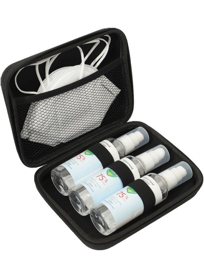 NIBEMINENT Portable Large Capacity Sprayer Bottle Organizer Face Cover Zip Storage Bag Black - Image 4