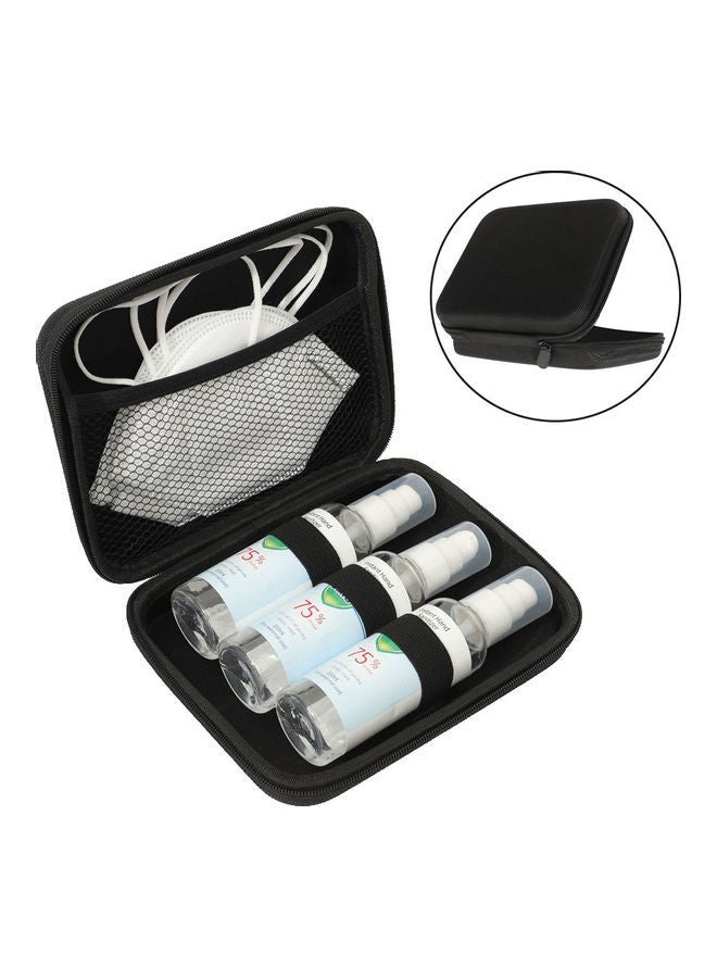 NIBEMINENT Portable Large Capacity Sprayer Bottle Organizer Face Cover Zip Storage Bag Black - Image 2