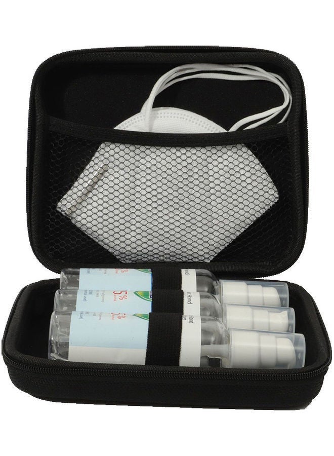 NIBEMINENT Portable Large Capacity Sprayer Bottle Organizer Face Cover Zip Storage Bag Black - Image 3