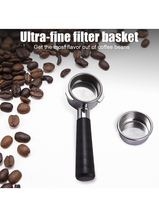 58mm Bottomless Naked Portafilter Filter Basket Included 3 Ears Stainless Steel Replacement Parts Basket Portafilter Handle - Image 5