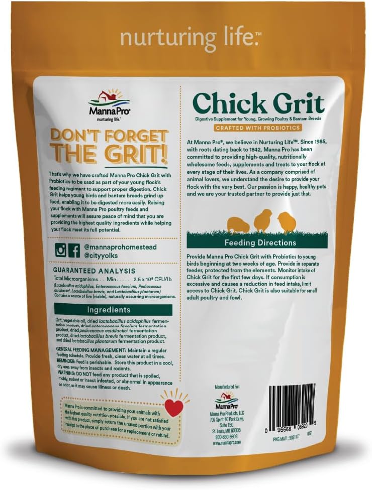 Manna Pro Chick Grit Digestive Supplement for Young Growing Poultry & Bantam Breeds - No Artificial Ingredients or Preservatives - Natural Supplement with Insoluble Crushed Granite - 5 lbs - Image 2