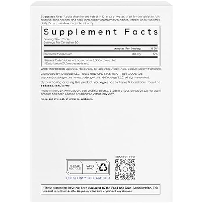 Codeage Molecular Hydrogen Supplement - Fast-Dissolving 12 PPM Hydrogen Water Tablets with Elemental Magnesium - Hydration Tablet Body Function - Unflavored, Vegan, Non-GMO, Gluten-Free - 30 Tablets - Image 2