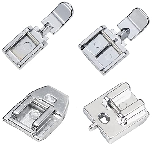 Stormshopping 4 PCS Zipper Foot Sewing Machine Presser Foot Set of Invisible Concealed Narrow Zipper Foot, Fits for Most Snap On Singer, Brother, Janome, Babylock Low Shank Sewing Machines - Image 1