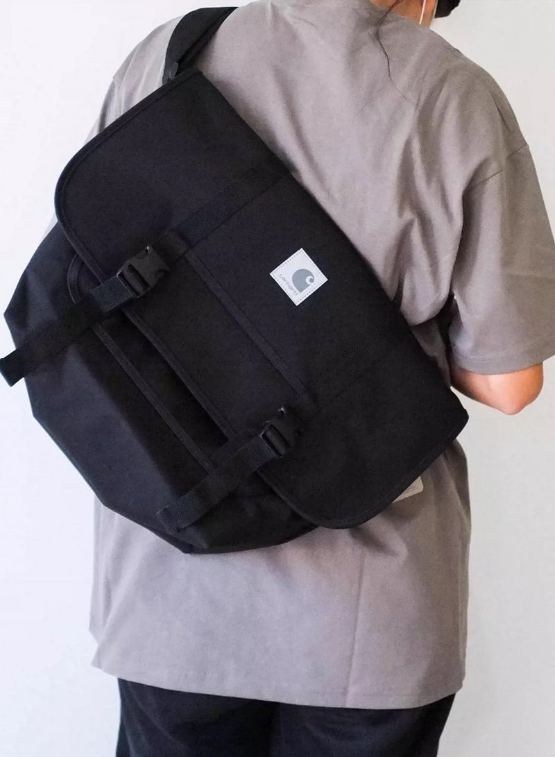 carhartt Carhartt Classic Messenger Crossbody Bag - Canvas Material, Convertible for Single Shoulder & Crossbody Use, Perfect for Daily Commute and Versatile Styling - Image 4