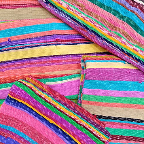 Trade Star Handmade Braided Multicolor Area Rug Indian Reversible Indian Floor Mat for Home and Floor Decor Handwoven Floor Carpet Upcycled Fabric Beautiful Floor Mat 4x6 Feet Chindi Area Rag Rug - Image 2