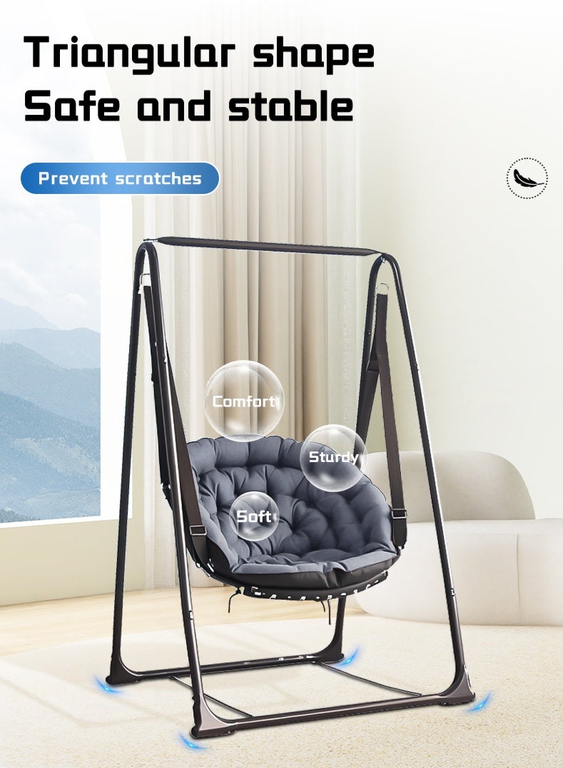 Generic Indoor Outdoor Swing Hanging Chair Children Swing Baby Rocking Chair Adult Hammock Outdoor Cradle Rocking Chair Swing Seat  - Image 2