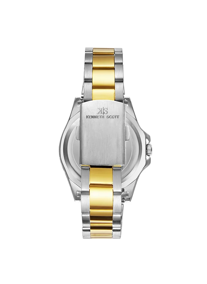 كينيث سكوت Kenneth Scott Men's White Dial Analog Watch - K23027-TBTW