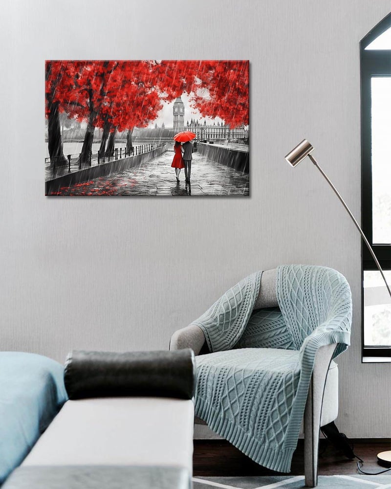 GLOKAKA Romantic Cityscape Canvas Wall Art - Image 3