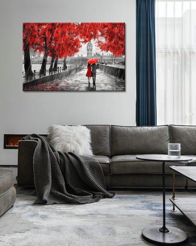 GLOKAKA Romantic Cityscape Canvas Wall Art - Image 2