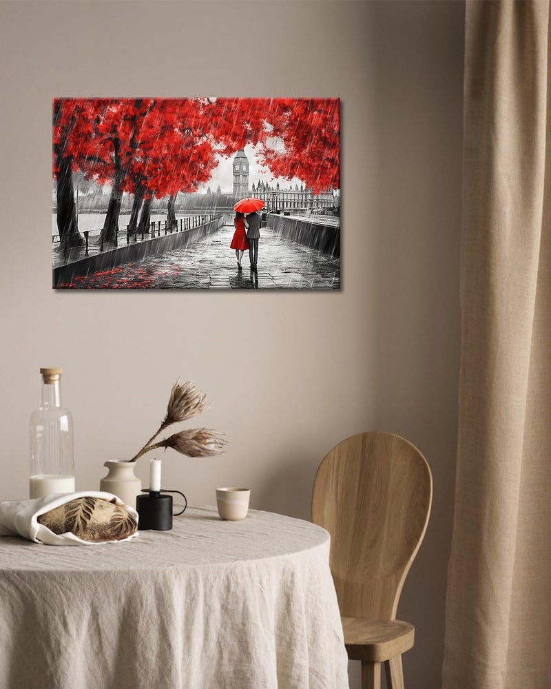 GLOKAKA Romantic Cityscape Canvas Wall Art - Image 4