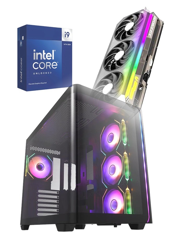 Generic RTX 5080 Gaming PC - Intel core i9 Processor 14900KF, 64GB DDR5 6000MHz RGB RAM, 2TB M.2 NVMe 7400mbps SSD, 360mm AIO Liquid Cooler, 1000W Platinum II PSU, WiFi-BT-Win11 Pro 