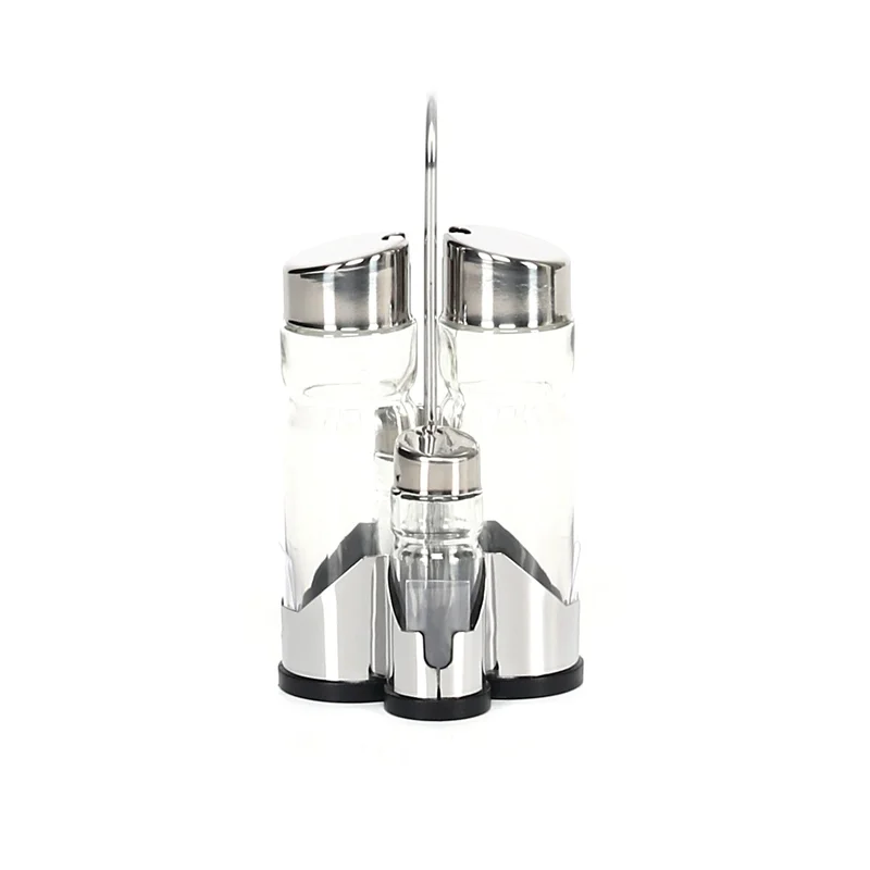 Simply Kitchen  Seasoning Set Oil Vinegar Salt And Pepper Kraft Steel  | Best Price UAE
