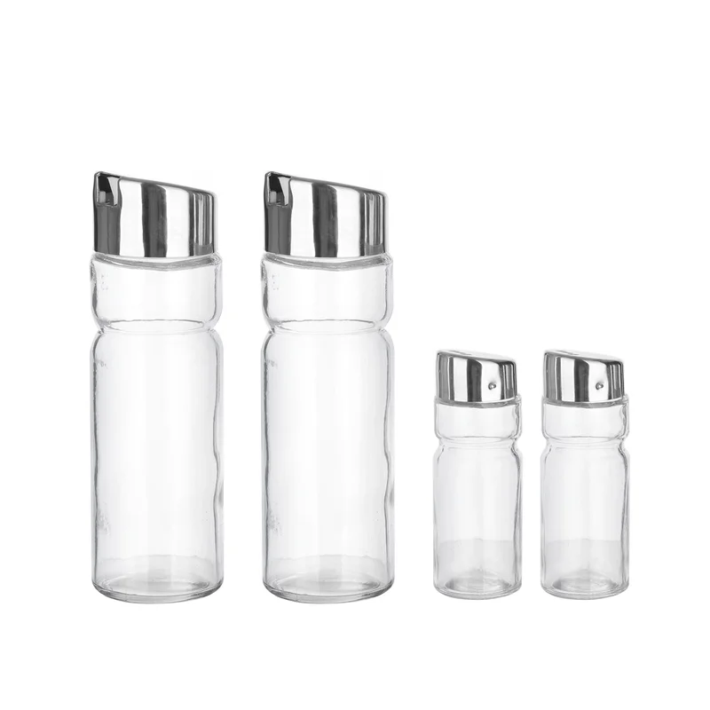 Simply Kitchen  Seasoning Set Oil Vinegar Salt And Pepper Kraft Steel  | Best Price UAE