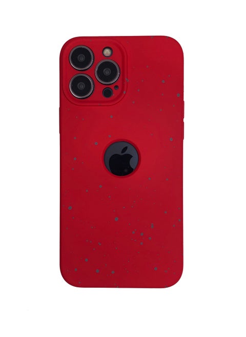 iPhone 13 Pro Max New Dotted Design Glow Feel PKK Silicone Case for iPhone 13 Pro Max Red