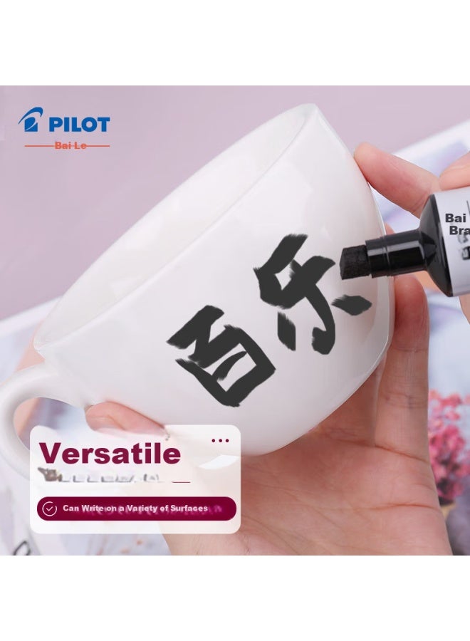 PILOT Oil-based Marker Pen, Chisel Tip, Large Capacity Logistics Marker Pen Sc-bm-r Red 12-pack - Image 3