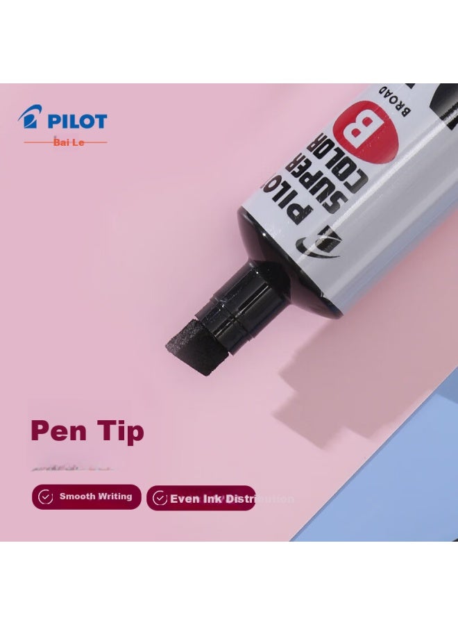 PILOT Oil-based Marker Pen, Chisel Tip, Large Capacity Logistics Marker Pen Sc-bm-r Red 12-pack - Image 1