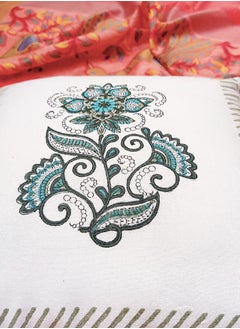 OJARIYA Floral Cotton Block Printed Cushion Cover Multicolour 40 X 40 Cm  - Image 4