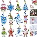 Winlyn 24 Sets Holiday Decorations DIY Christmas Tree Ornaments Winter Crafts Kits Foam Snowflake Penguin Snowman Foam Stickers for Kids Holiday Seasonal Gift Home Classroom Activities Party Favors - Image 2
