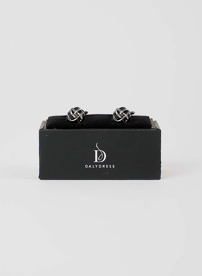 Dalydress Men Cuff-Link I Black/Silver - Image 3