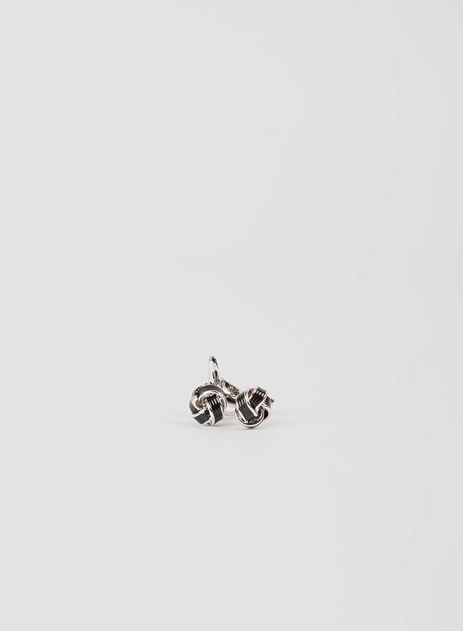 Dalydress Men Cuff-Link I Black/Silver - Image 2