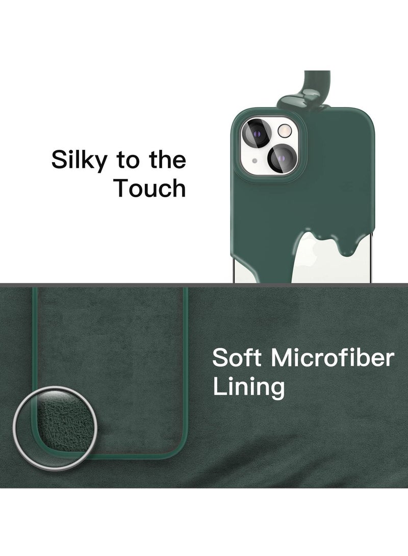 BORTONY iPhone 14 Cover with 2-Pack Screen Protector and 2-Pack Camera Lens Protector Liquid Silicone Shockproof Drop Protection Case 6.1 inch - Image 5