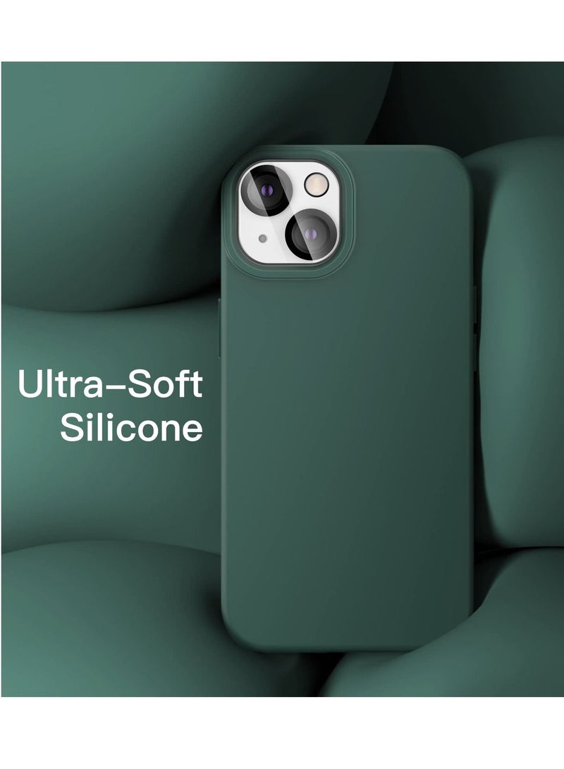 BORTONY iPhone 14 Cover with 2-Pack Screen Protector and 2-Pack Camera Lens Protector Liquid Silicone Shockproof Drop Protection Case 6.1 inch - Image 4