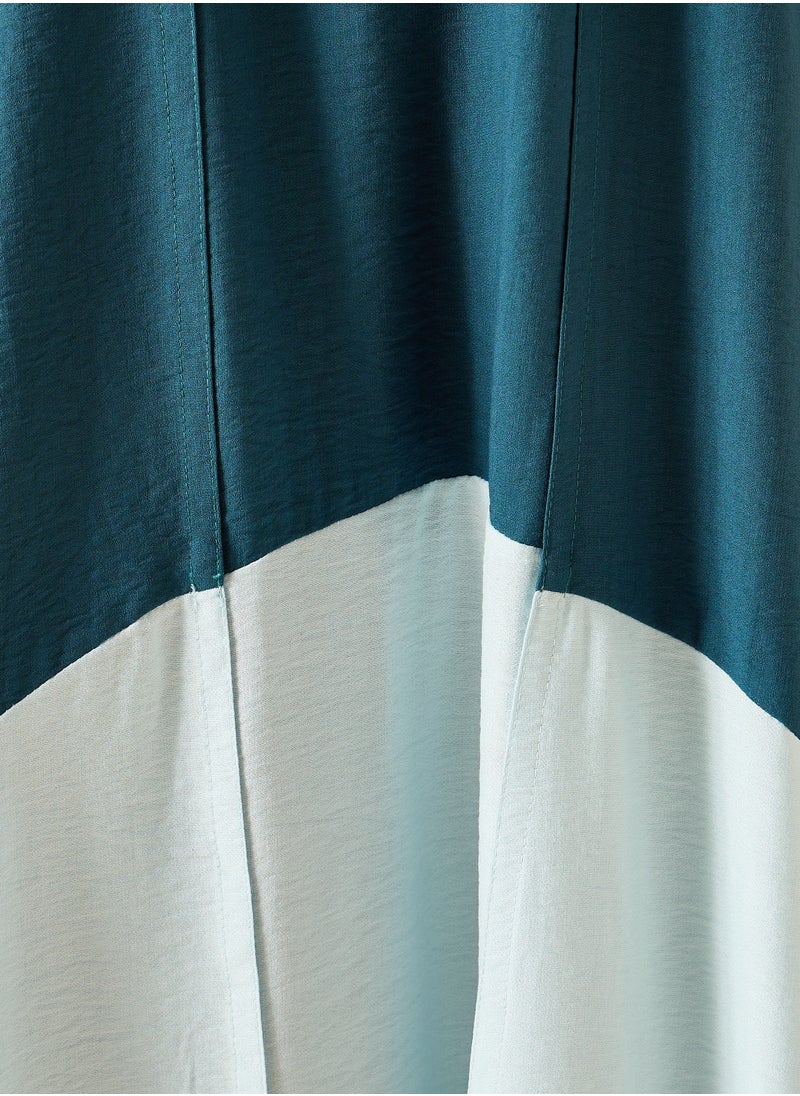 Hadiyath Al Madinah - Colorblock Abaya Set 3-Piece - HM - Image 1
