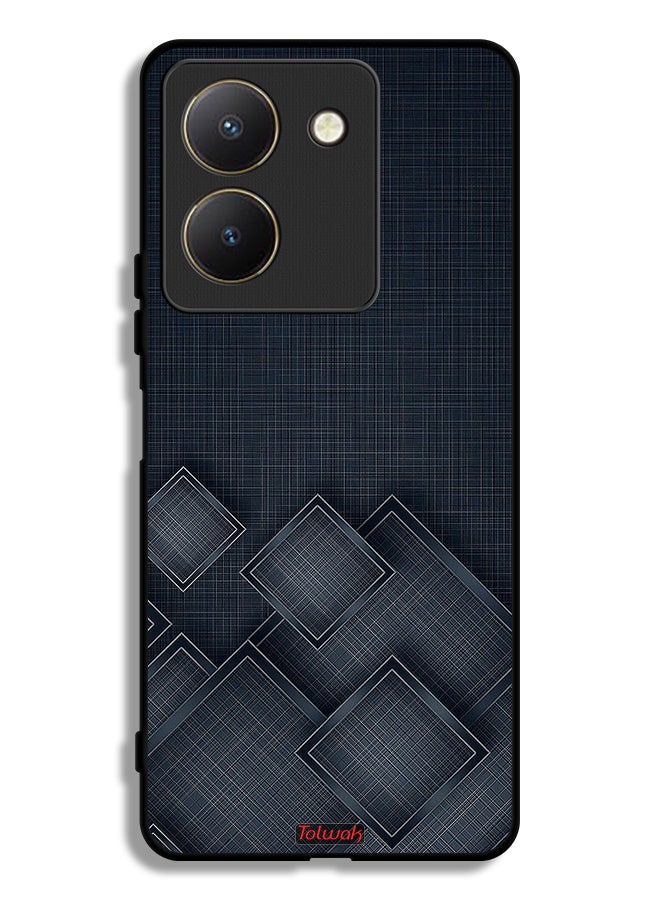 Tolwak vivo Y27s Protective Case Cover Squares Pattern On Cloth - Image 1