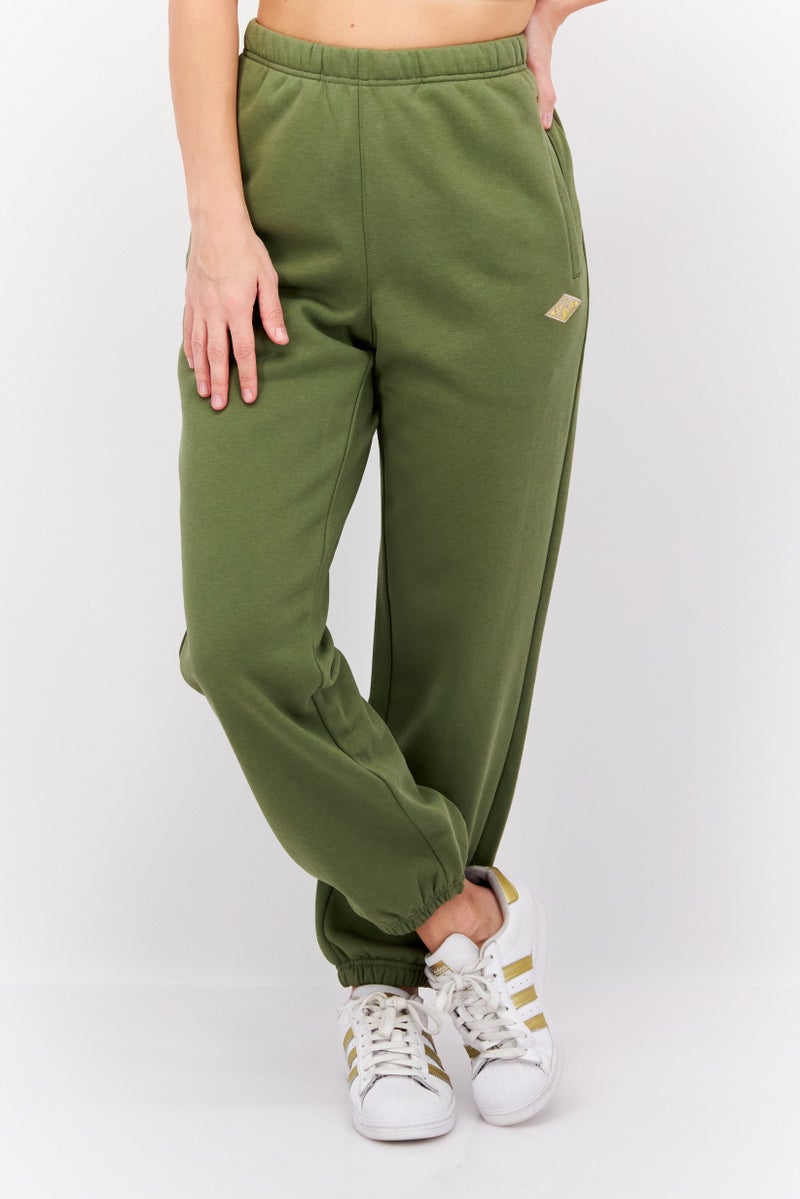 ESPRIT Women Brand Logo Joggers Pants, Olive - Image 1