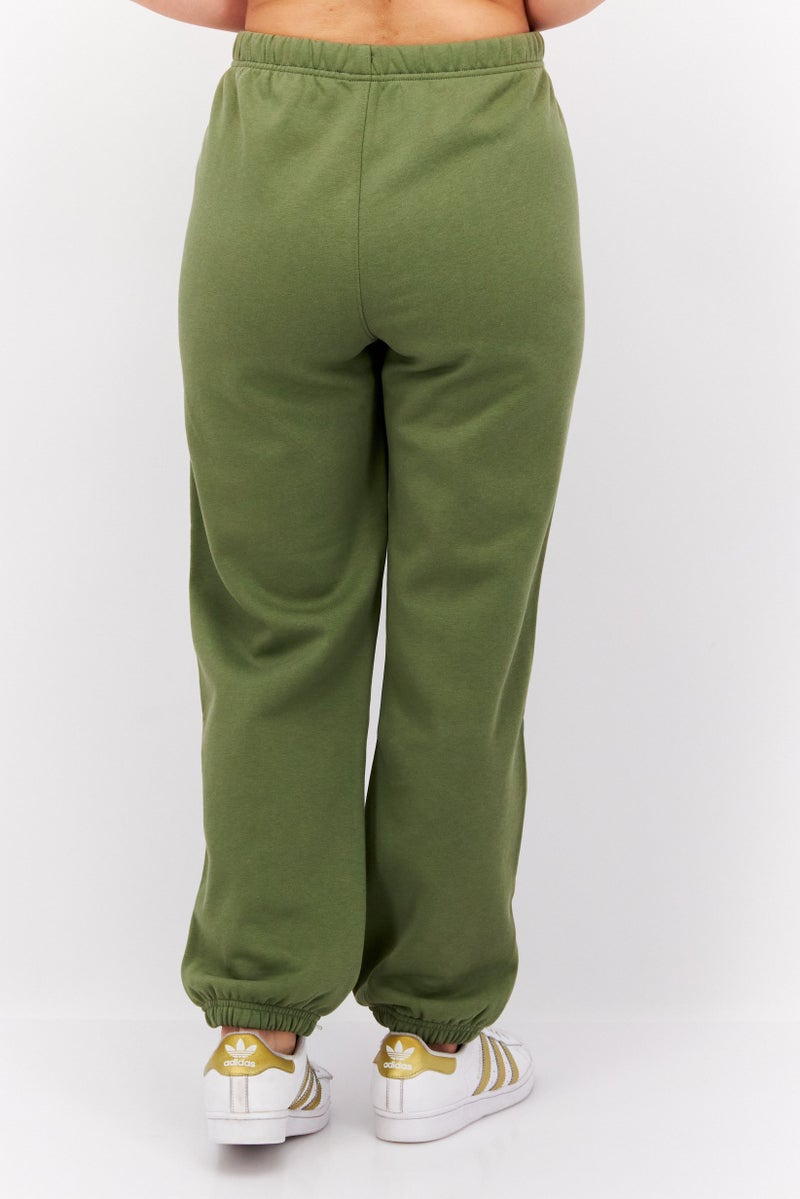 ESPRIT Women Brand Logo Joggers Pants, Olive - Image 3