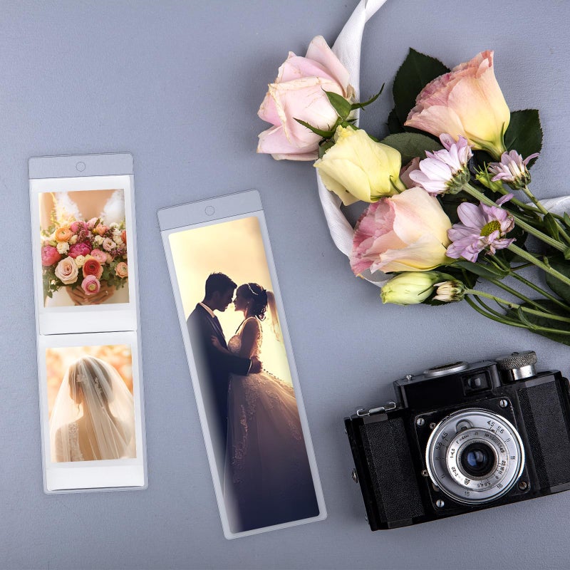SBYURE 36 PCS Bookmark Sleeves Clear Bookmark Sleeves 7x2.3 inch Blank Bookmark Holder with Hole for Wedding Valentineâ€™s Party Favor Decoration - Image 5