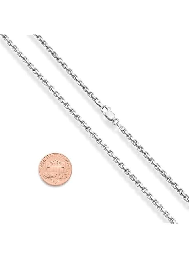 Arabest Solid 925 Sterling Silver Italian 3mm Thick Square Link Open Box Chain Necklace for Men/Made in Italy - Image 2