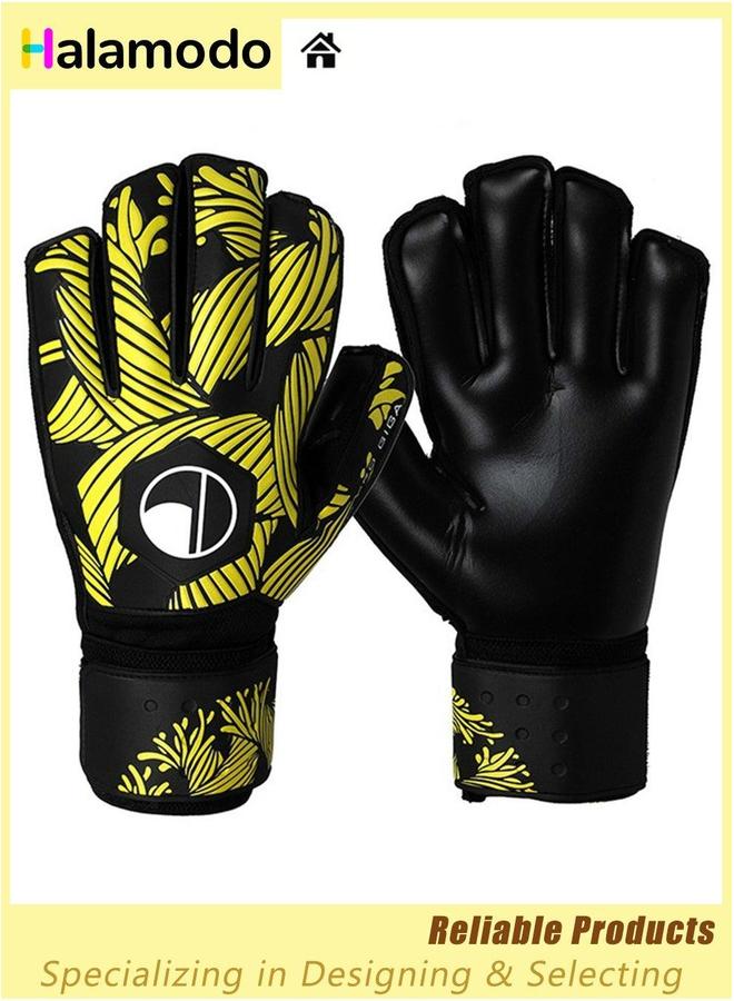 HALAMODO Goalkeeper Gloves, Soccer Goalie Thickened Football with Finger Protection, Latex Special Protective, for Kids Youth and Adult - Image 1
