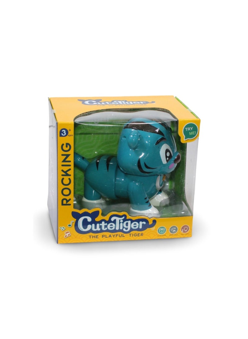 Electric Tiger "Cute Tiger" with (Light & Sound) – Turquoise - Image 1