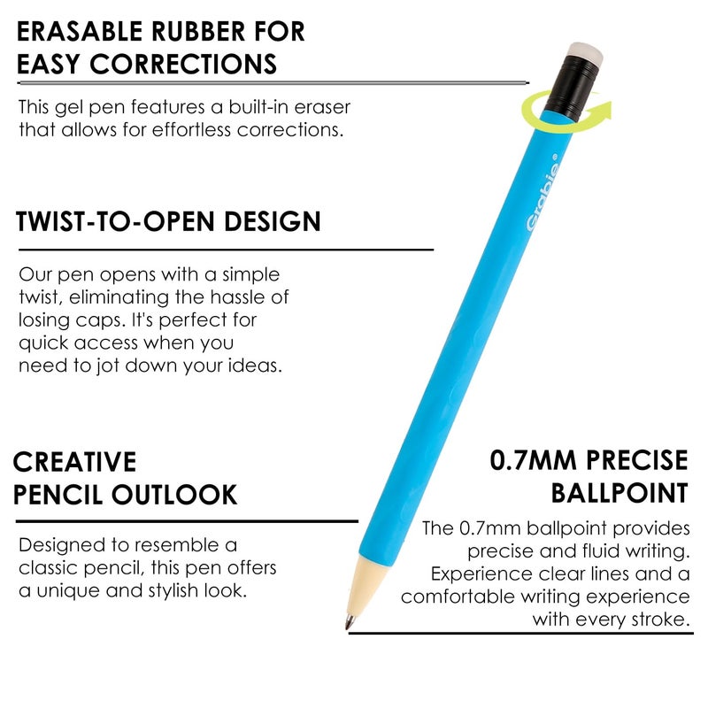 Grabie أقلام جرايبي القابلة للمسح، نقطة متوسطة 0.7 مم، أقلام قابلة للمسح تجعل الأخطاء تختفي للرسم والكتابة والتخطيط، عبوة من 9 ألوان متنوعة (أحلام اللافندر) - Image 5
