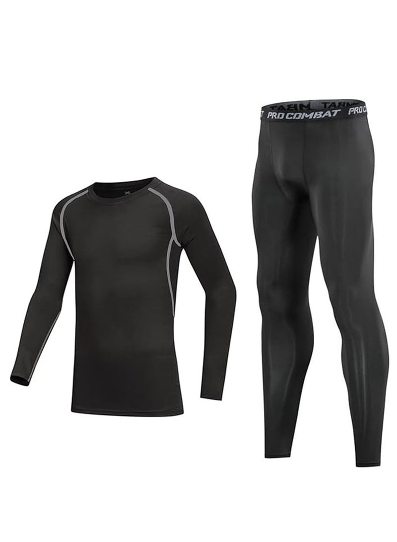 SUPREME Kids Base Layer Set Boys Football Skin Children Thermal Compression Underwear Gym Sport Athletic Baselayers Sets - Image 1
