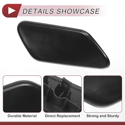 HEROFFIX Front Right Bumper Headlight Washer Nozzle Cover Cap No.86636FL040M2 Bumper Trim Nozzle Cover for Subaru XV Crosstrek 2018-2020 Unpainted Plastic 1 Pc - Image 4