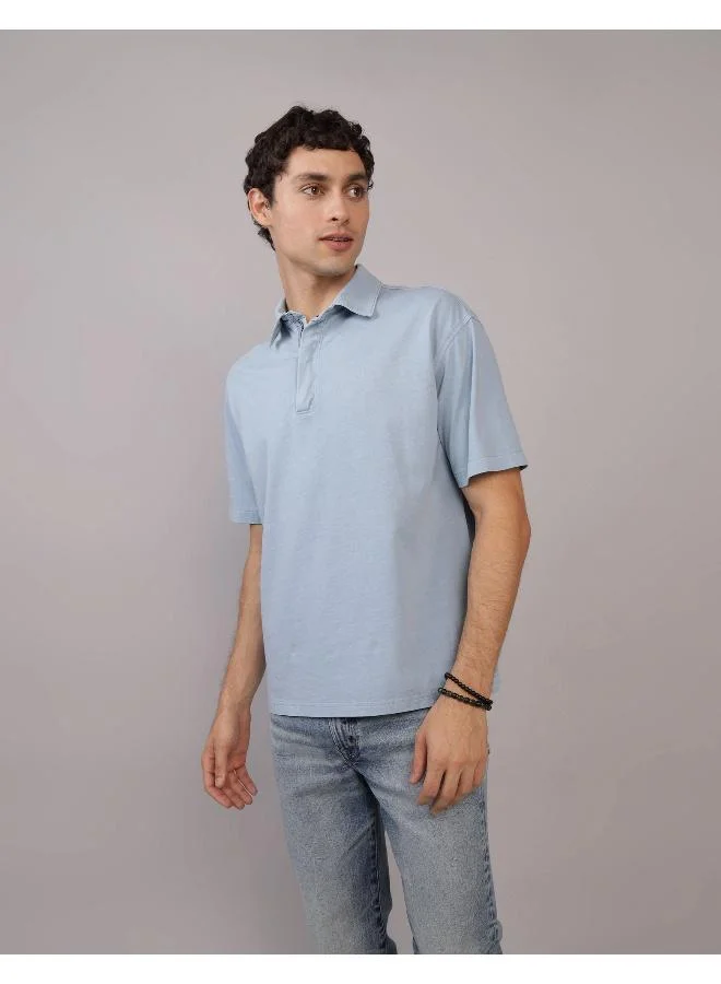 امريكان ايجل AE Oversized Zip-Up Polo Shirt