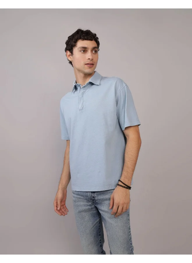 امريكان ايجل AE Oversized Zip-Up Polo Shirt